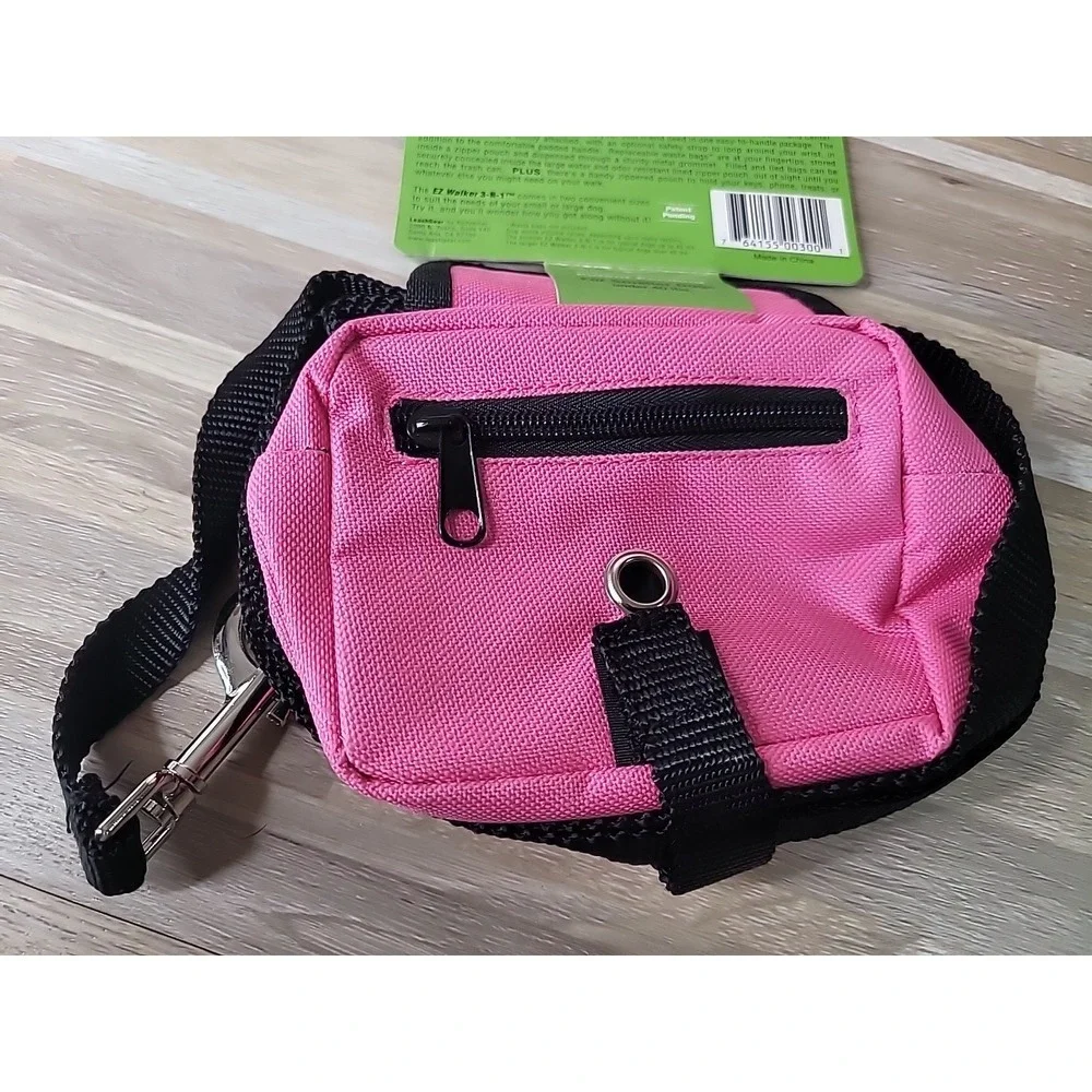 Leash Gear By Redeemer Pink 3-N-1 EZ Walker‎ Leash Pouch Bag Larger Dogs 40lbs+